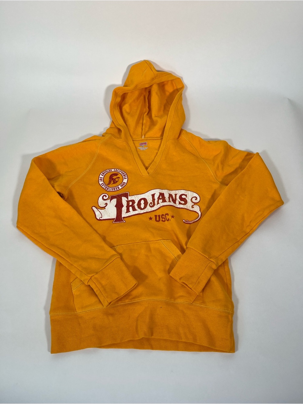 USC Trojans Vintage Gold Pullover Hoodie - Classic Team Logo